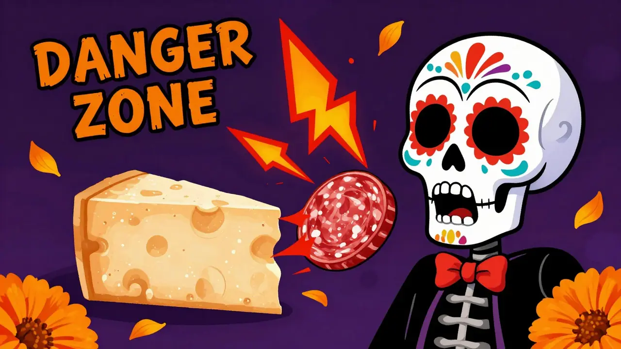 Aged Cheeses and Processed Meats: Managing the MAOI Tyramine Interaction